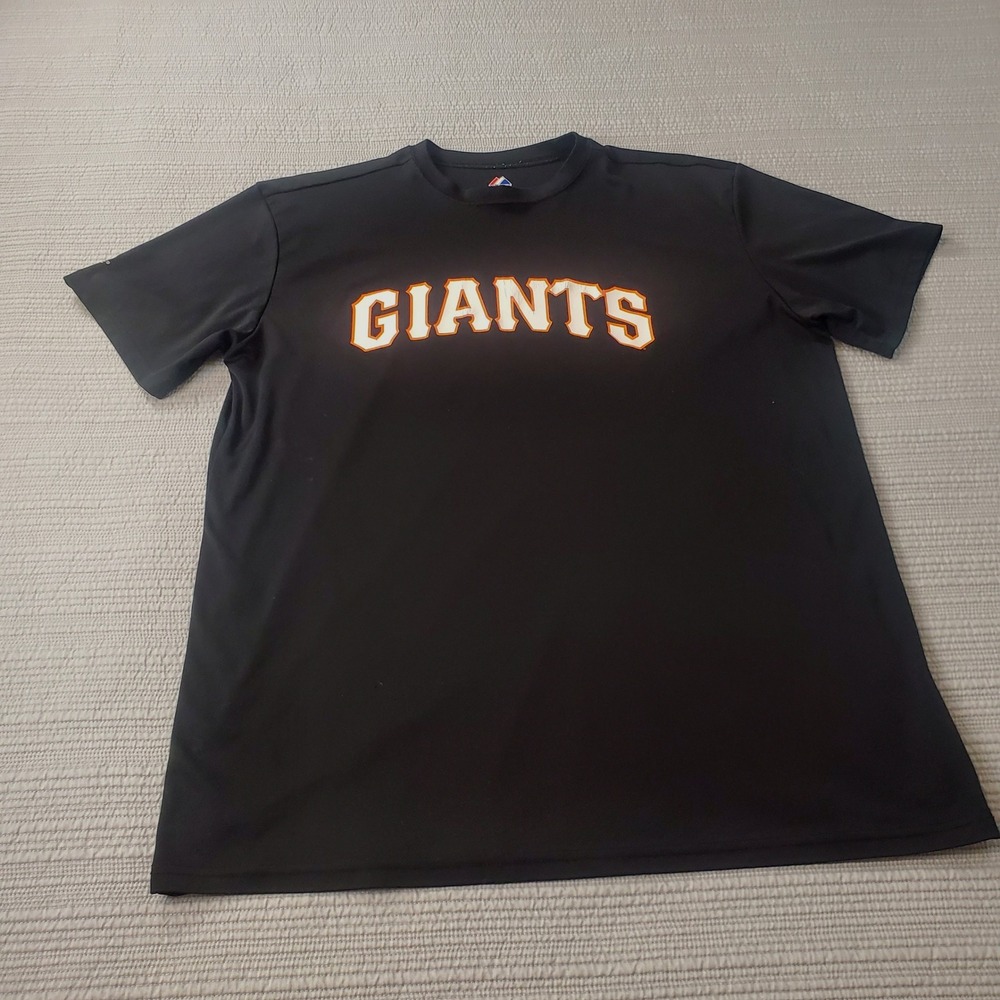 Majestic San Francisco Giants Cool Base Shirt Mens XL Black Number 18 MLB